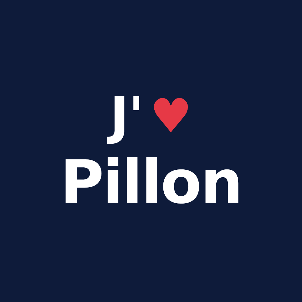 T-shirt personnalisé Pillon — design J'aime Pillon