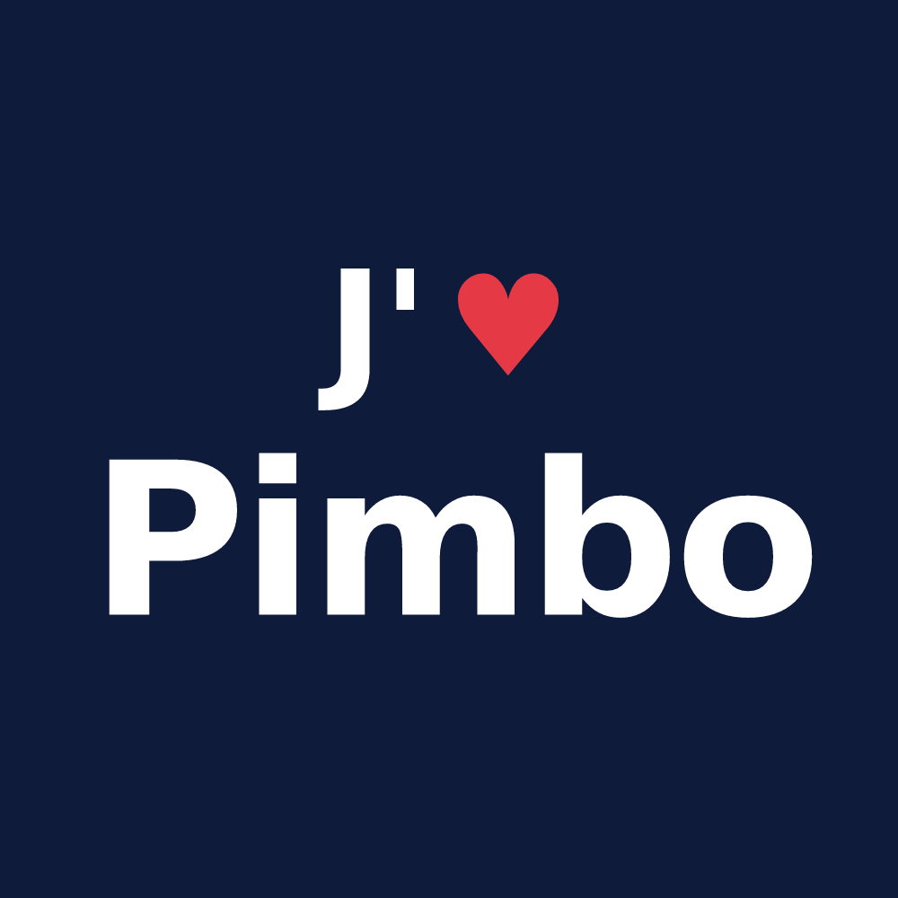 T-shirt personnalisé Pimbo — design J'aime Pimbo