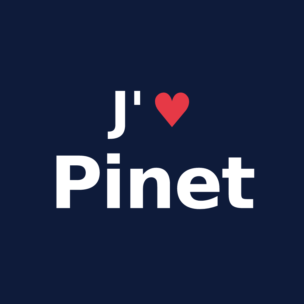 T-shirt personnalisé Pinet — design J'aime Pinet