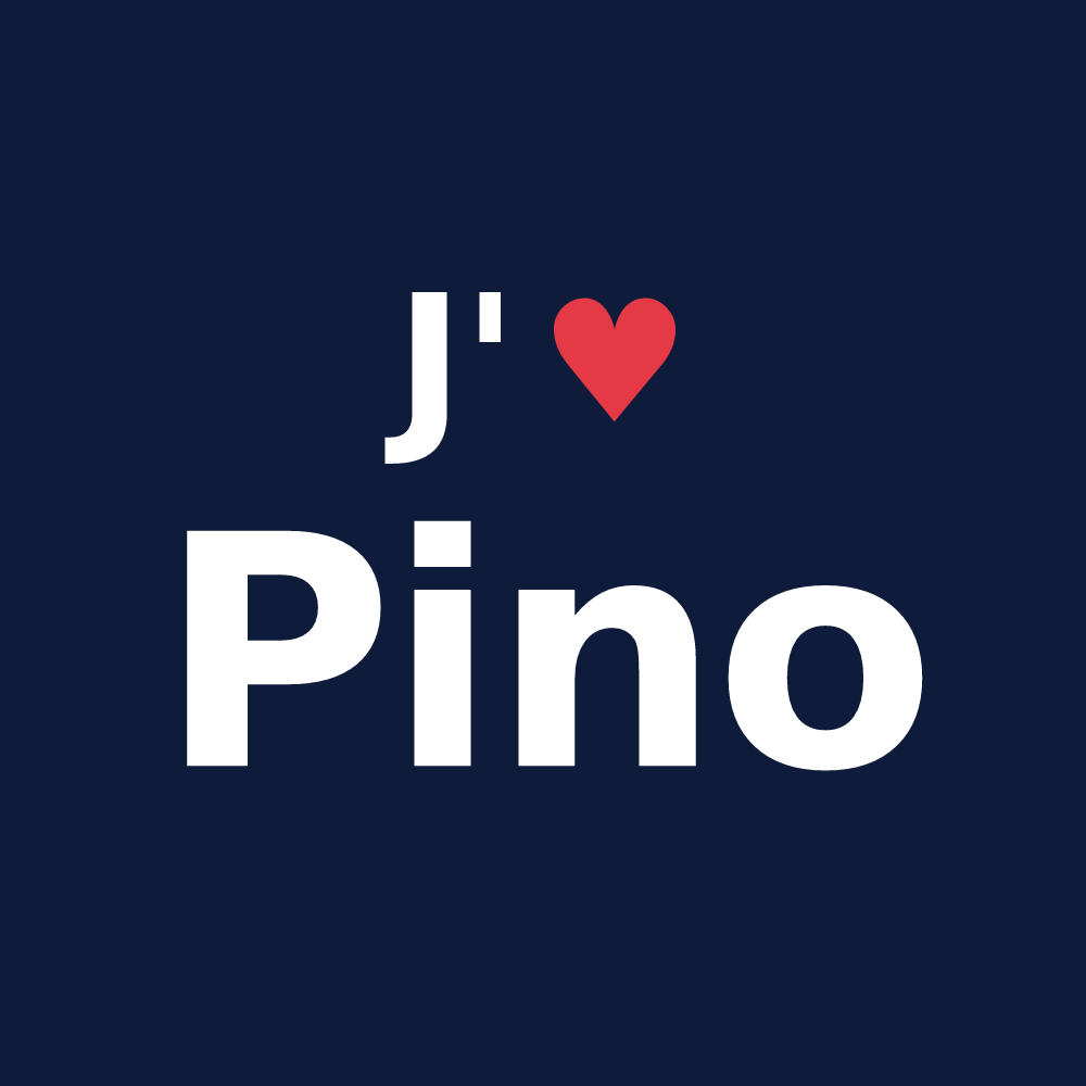 T-shirt personnalisé Pino — design J'aime Pino
