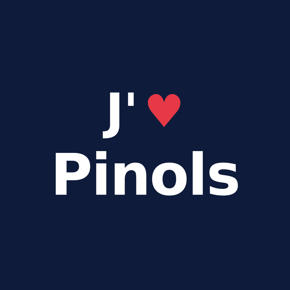 T-shirt personnalisé Pinols — design J'aime Pinols