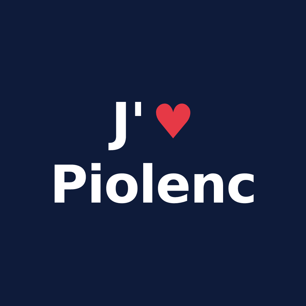 T-shirt personnalisé Piolenc — design J'aime Piolenc