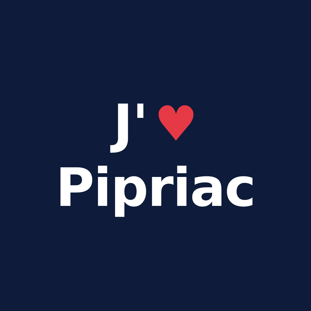 T-shirt personnalisé Pipriac — design J'aime Pipriac