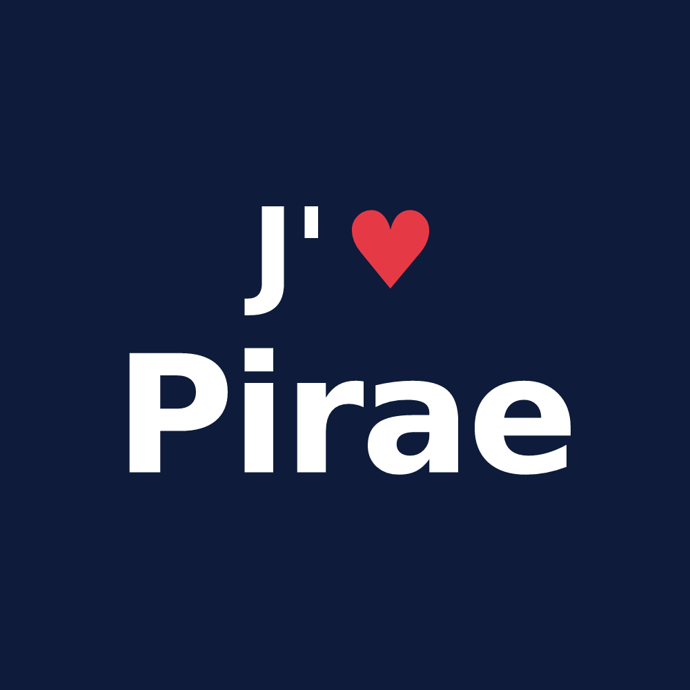 T-shirt personnalisé Pirae — design J'aime Pirae