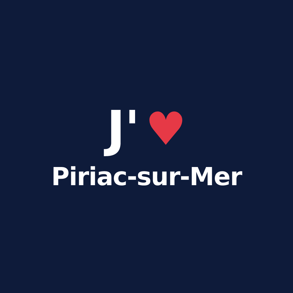 T-shirt personnalisé Piriac-sur-Mer — design J'aime Piriac-sur-Mer