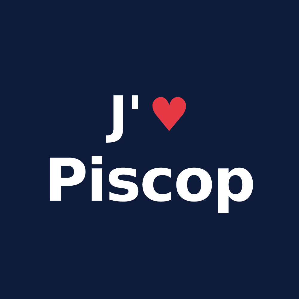 T-shirt personnalisé Piscop — design J'aime Piscop