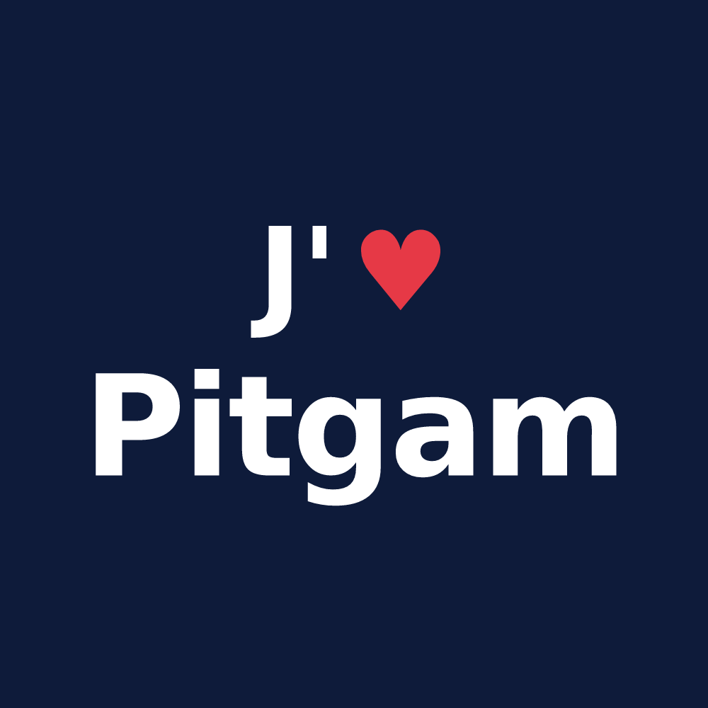 T-shirt personnalisé Pitgam — design J'aime Pitgam