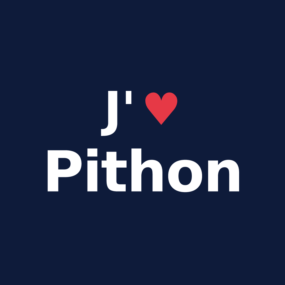 T-shirt personnalisé Pithon — design J'aime Pithon