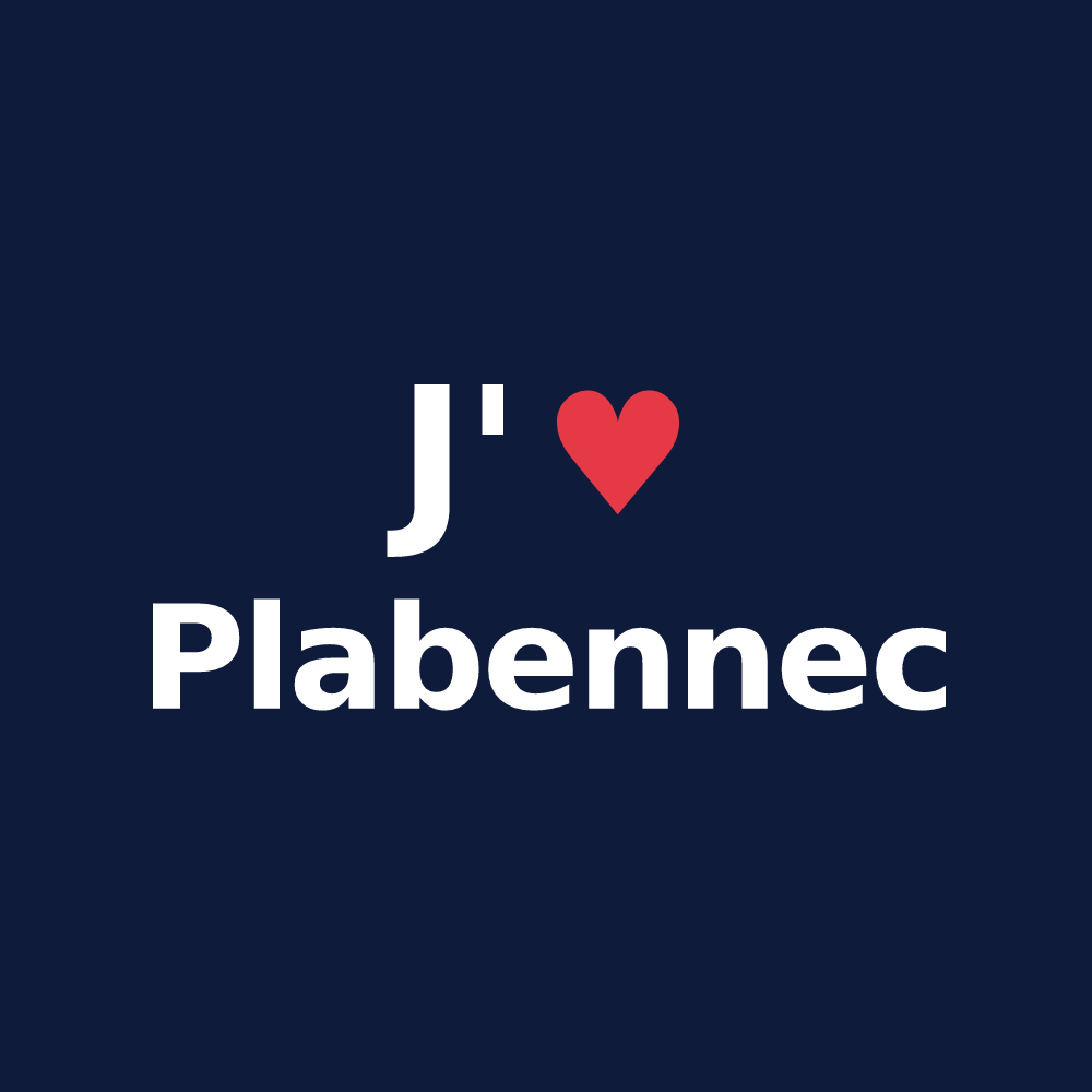 T-shirt personnalisé Plabennec — design J'aime Plabennec