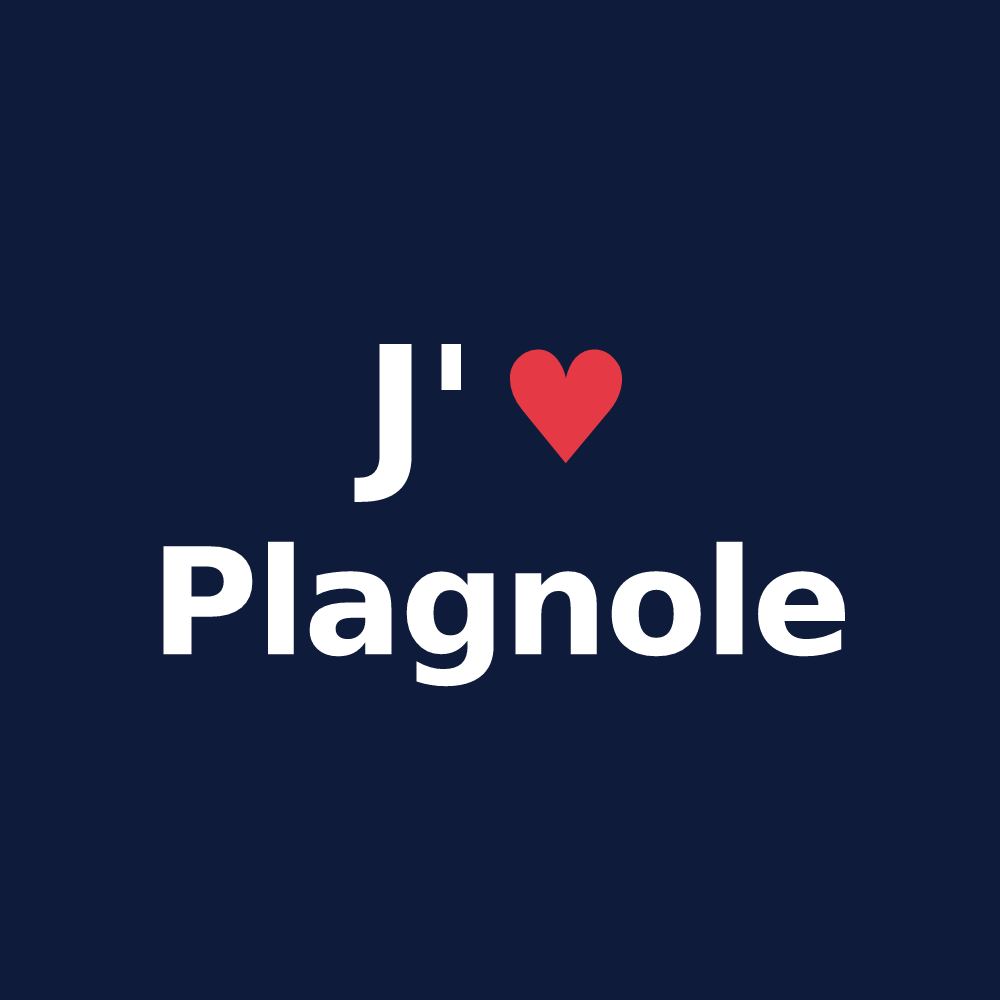 T-shirt personnalisé Plagnole — design J'aime Plagnole