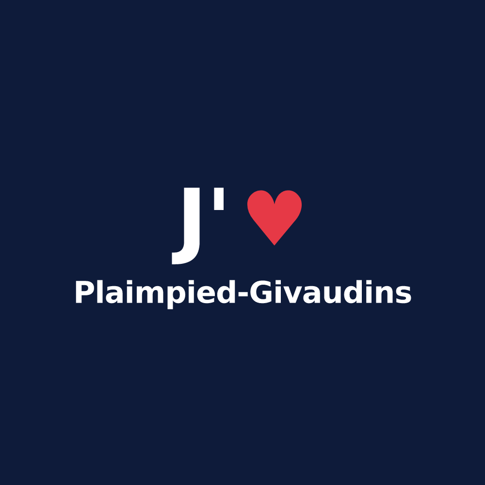 T-shirt personnalisé Plaimpied-Givaudins — design J'aime Plaimpied-Givaudins