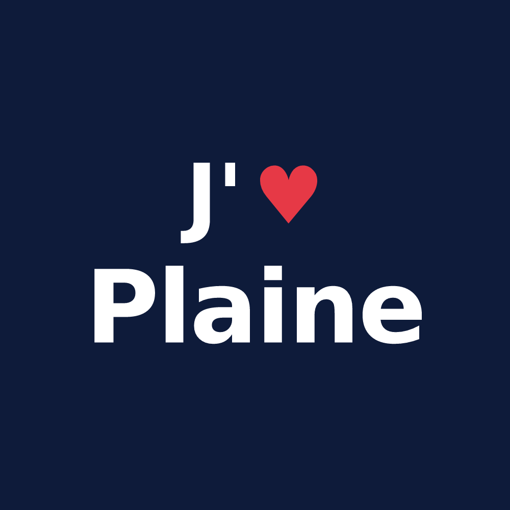T-shirt personnalisé Plaine — design J'aime Plaine