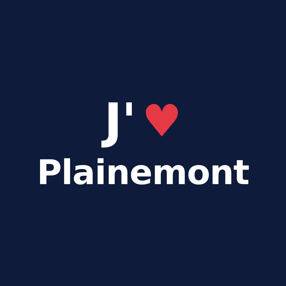 T-shirt personnalisé Plainemont — design J'aime Plainemont