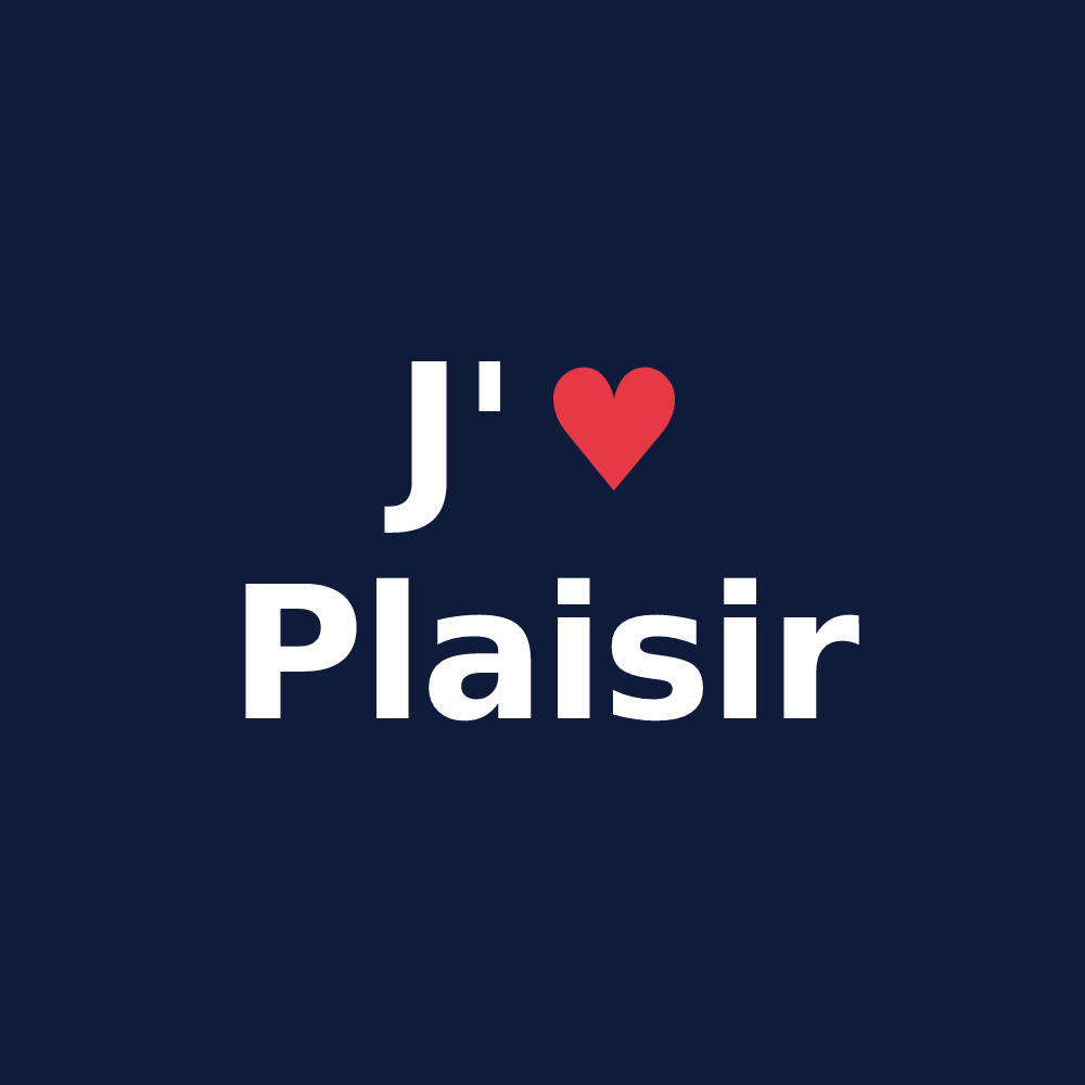 T-shirt personnalisé Plaisir — design J'aime Plaisir