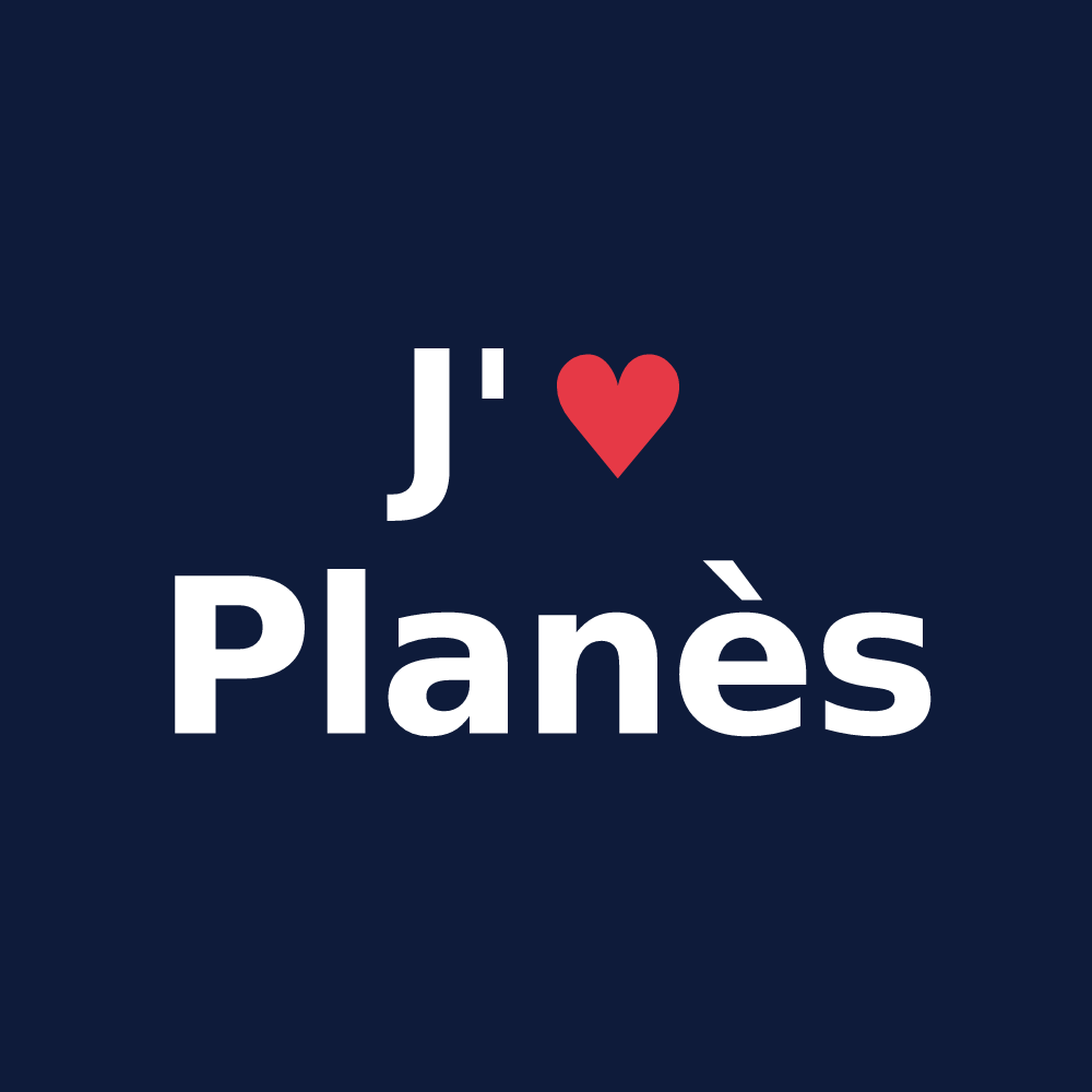 T-shirt personnalisé Planès — design J'aime Planès