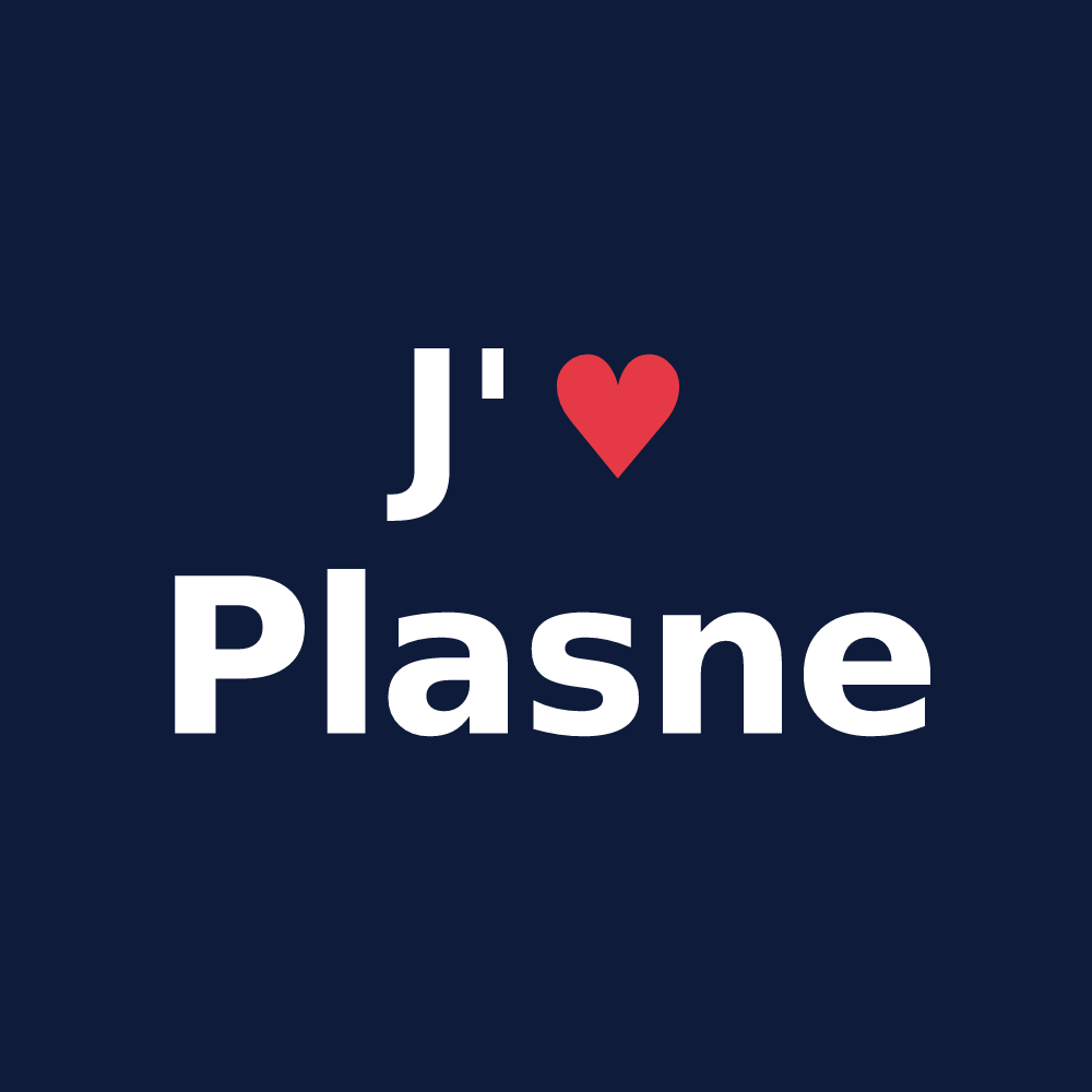 T-shirt personnalisé Plasne — design J'aime Plasne