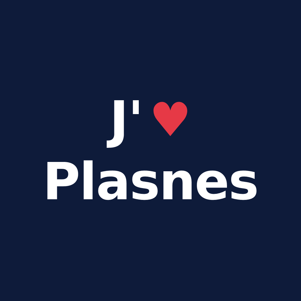 T-shirt personnalisé Plasnes — design J'aime Plasnes