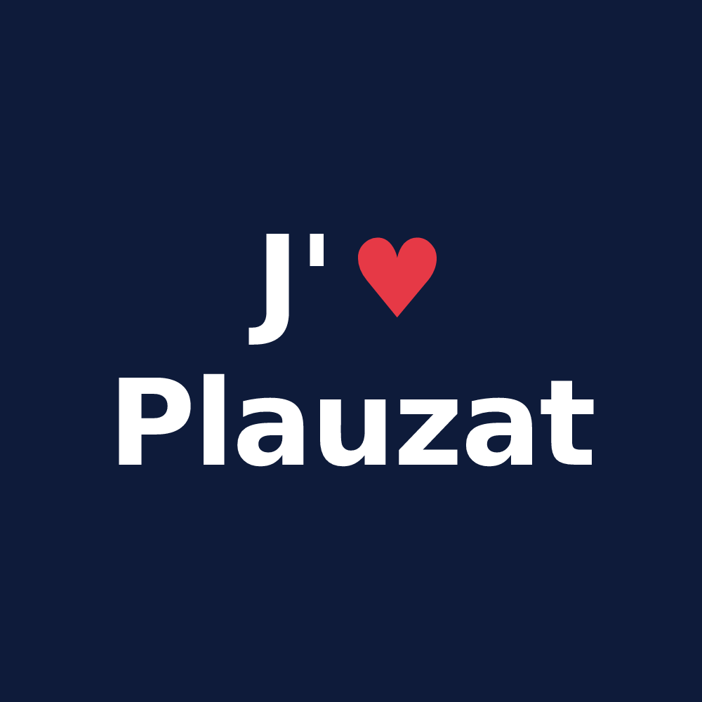 T-shirt personnalisé Plauzat — design J'aime Plauzat