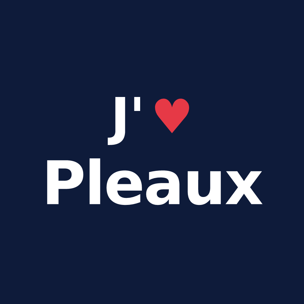 T-shirt personnalisé Pleaux — design J'aime Pleaux