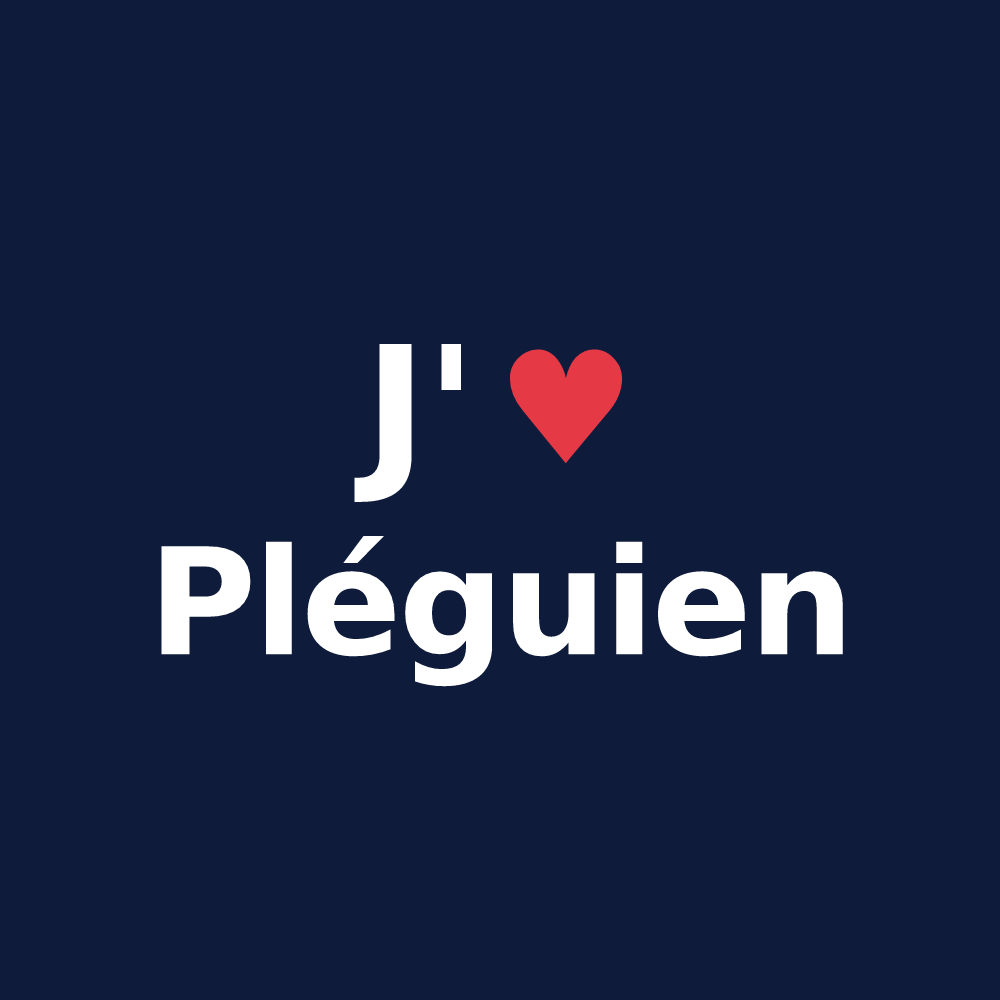 T-shirt personnalisé Pléguien — design J'aime Pléguien