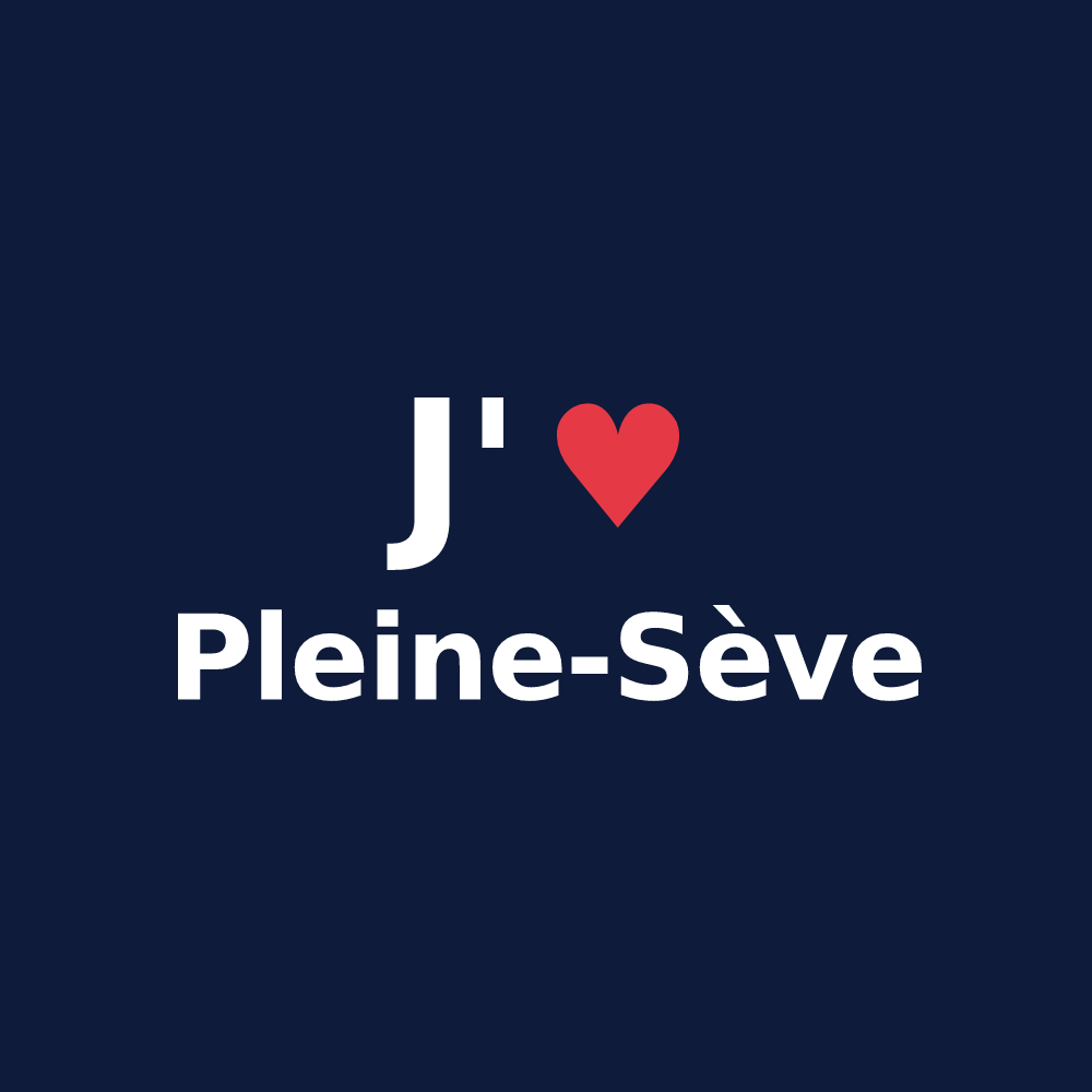 T-shirt personnalisé Pleine-Sève — design J'aime Pleine-Sève