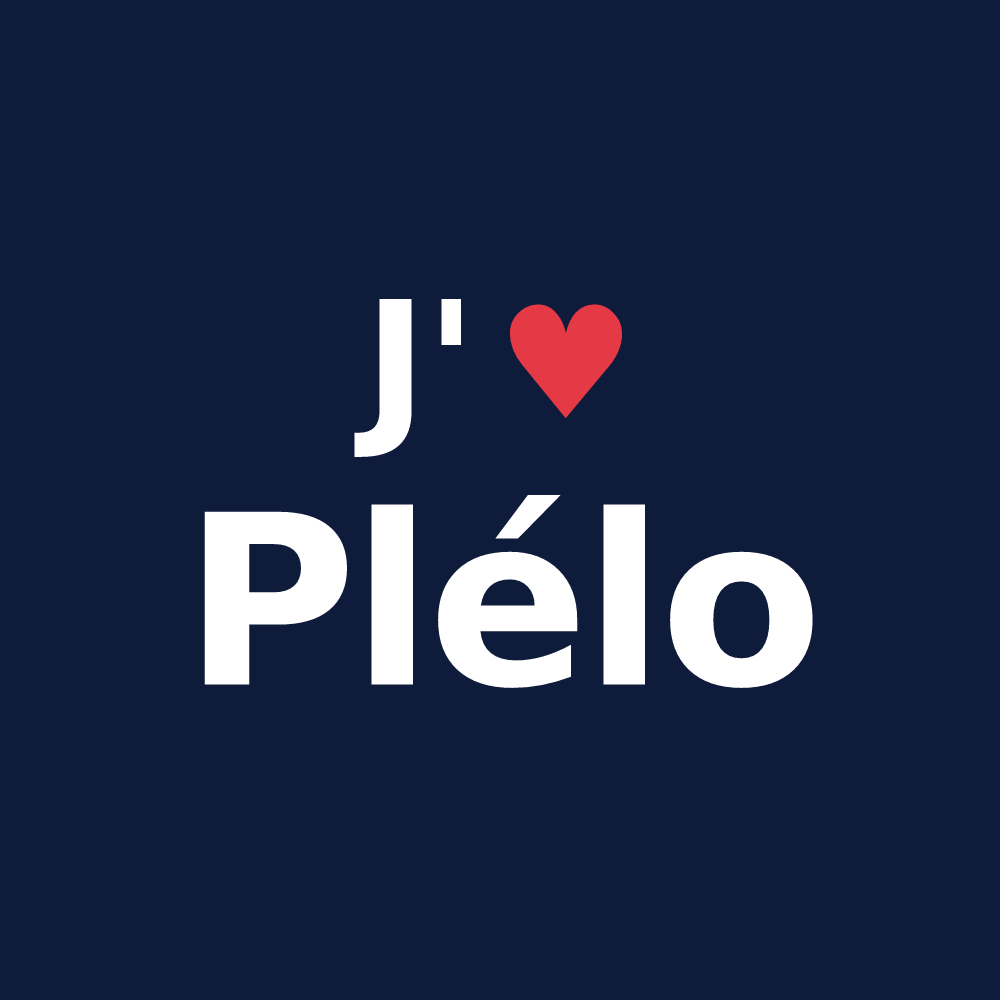T-shirt personnalisé Plélo — design J'aime Plélo