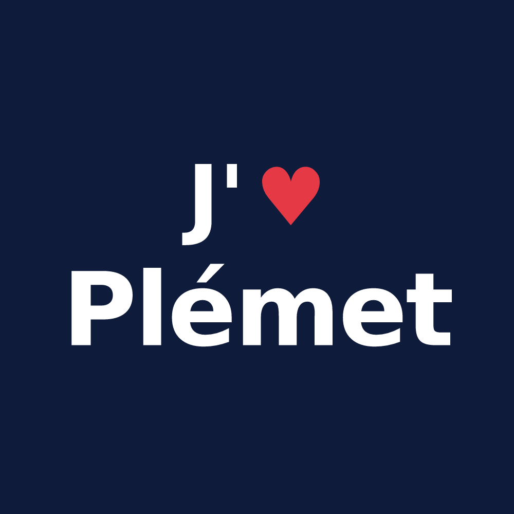 T-shirt personnalisé Plémet — design J'aime Plémet
