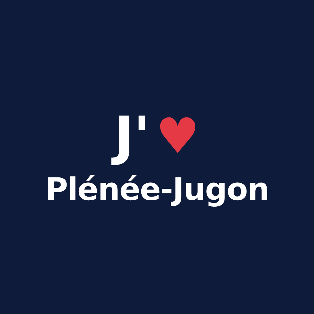 T-shirt personnalisé Plénée-Jugon — design J'aime Plénée-Jugon