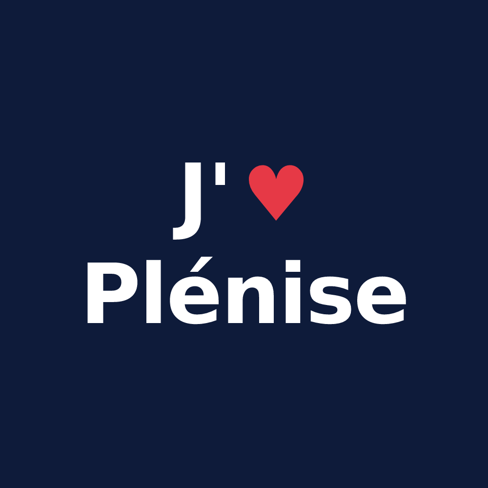 T-shirt personnalisé Plénise — design J'aime Plénise