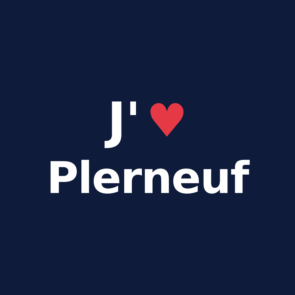 T-shirt personnalisé Plerneuf — design J'aime Plerneuf