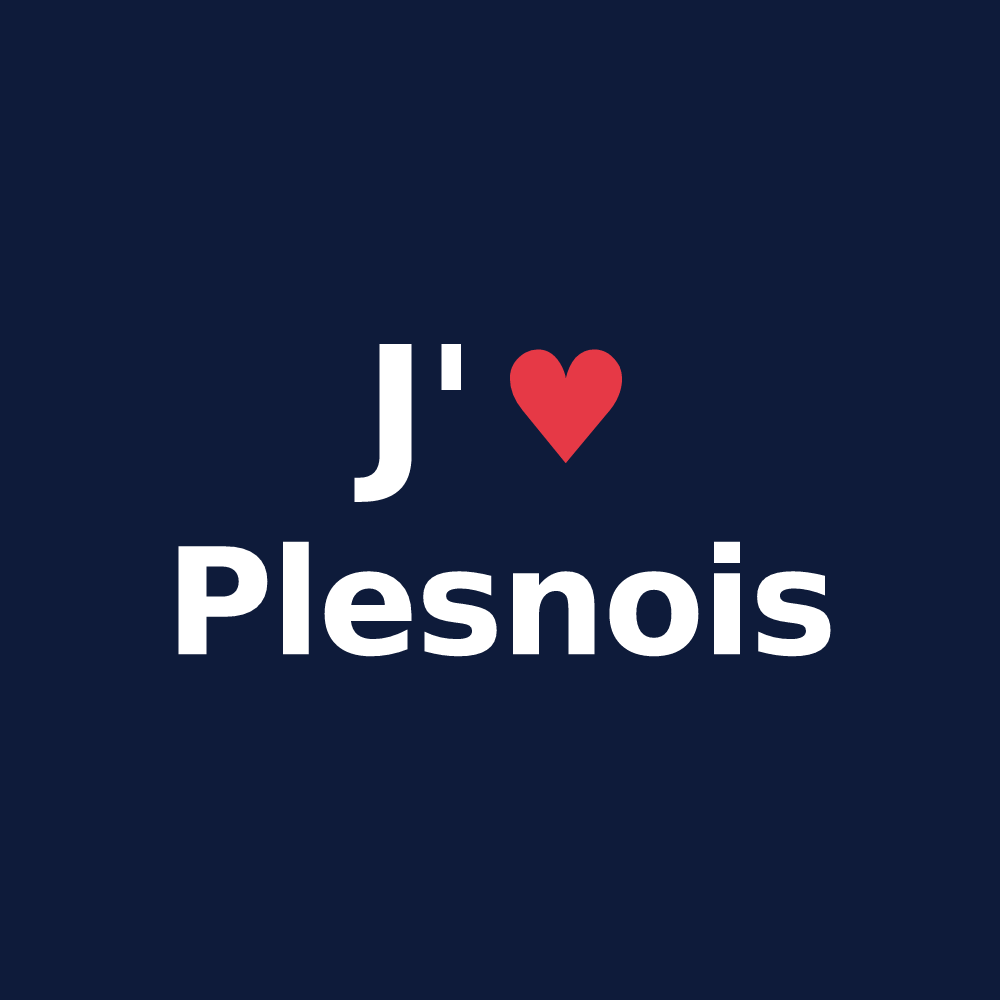 T-shirt personnalisé Plesnois — design J'aime Plesnois