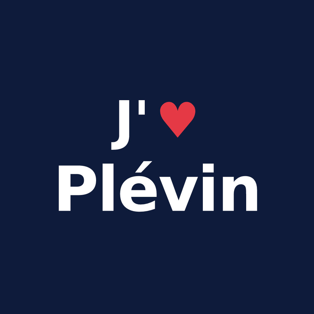 T-shirt personnalisé Plévin — design J'aime Plévin