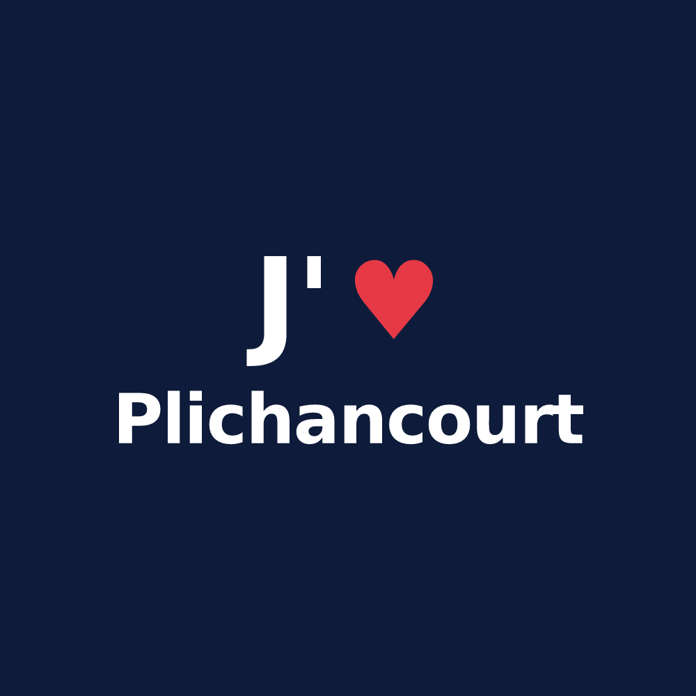 T-shirt personnalisé Plichancourt — design J'aime Plichancourt