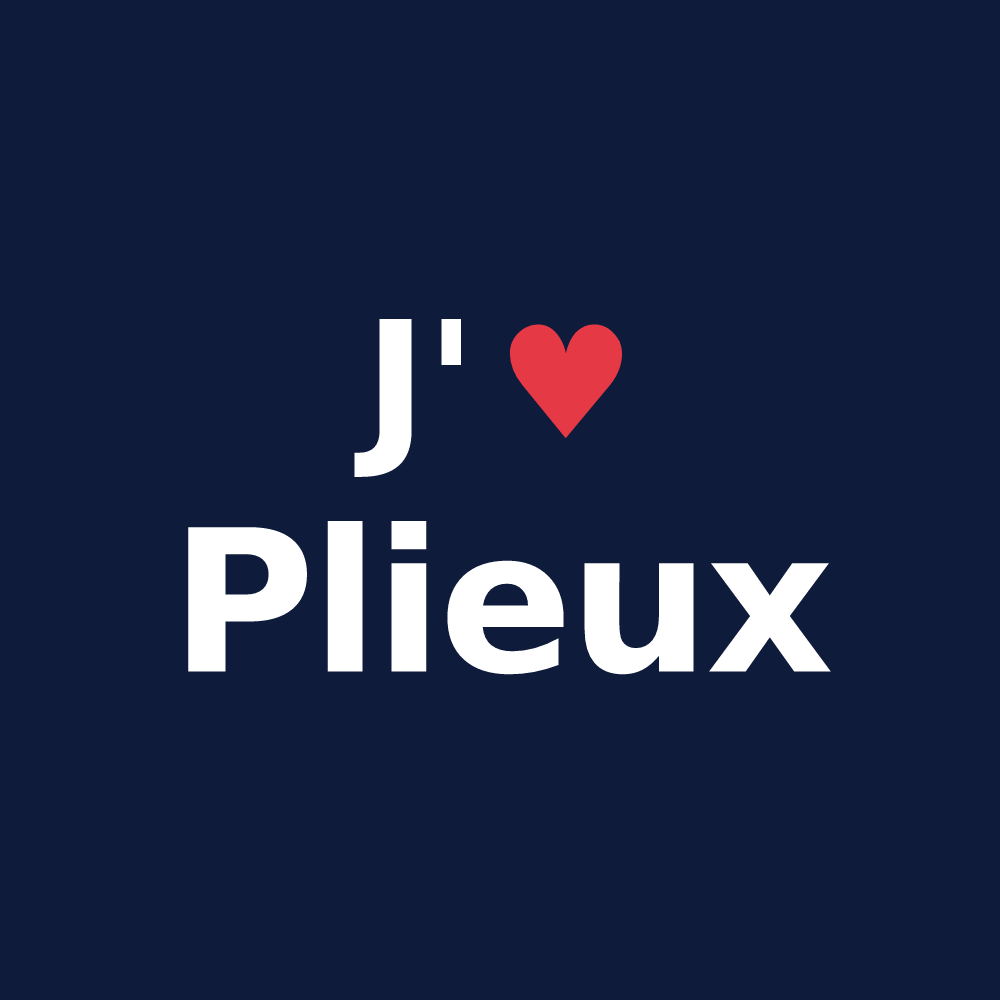 T-shirt personnalisé Plieux — design J'aime Plieux