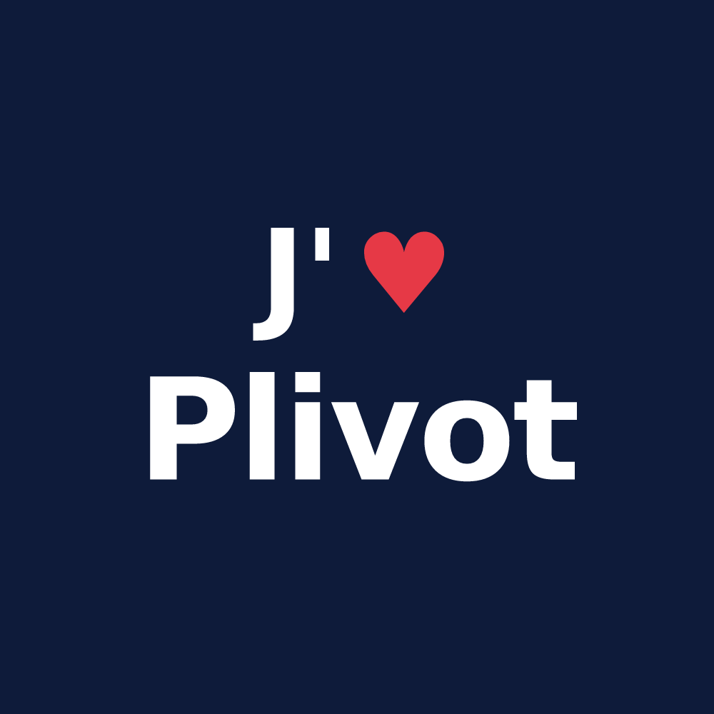 T-shirt personnalisé Plivot — design J'aime Plivot