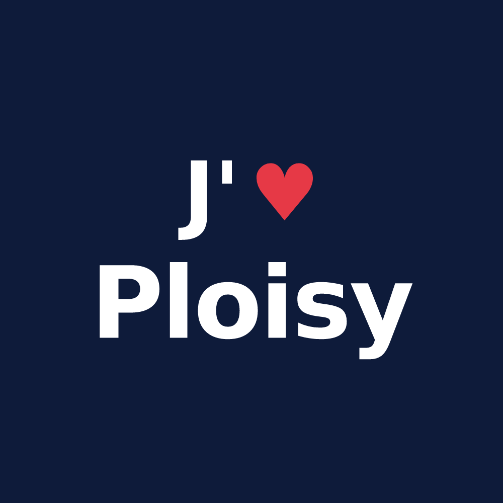 T-shirt personnalisé Ploisy — design J'aime Ploisy