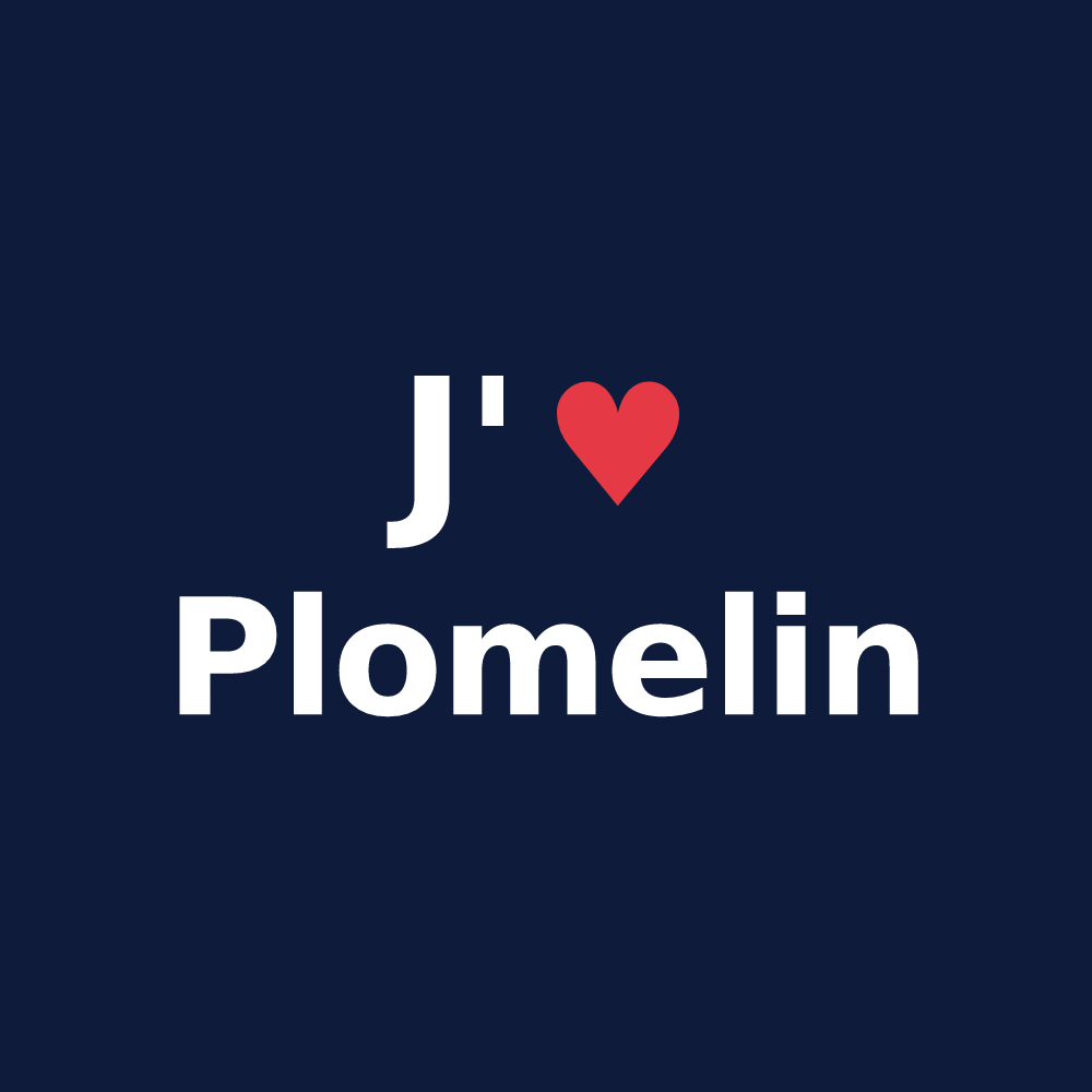 T-shirt personnalisé Plomelin — design J'aime Plomelin