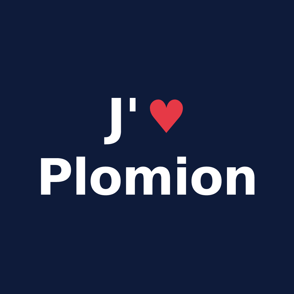 T-shirt personnalisé Plomion — design J'aime Plomion