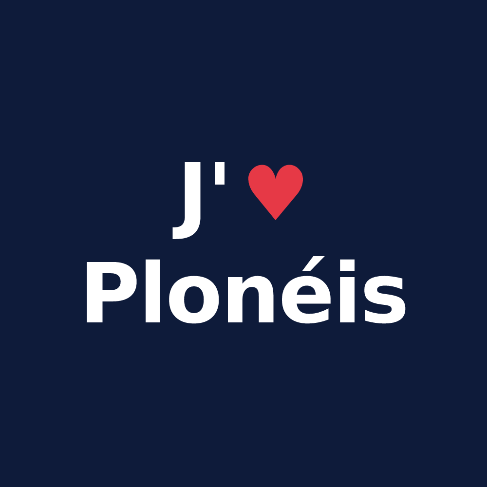T-shirt personnalisé Plonéis — design J'aime Plonéis