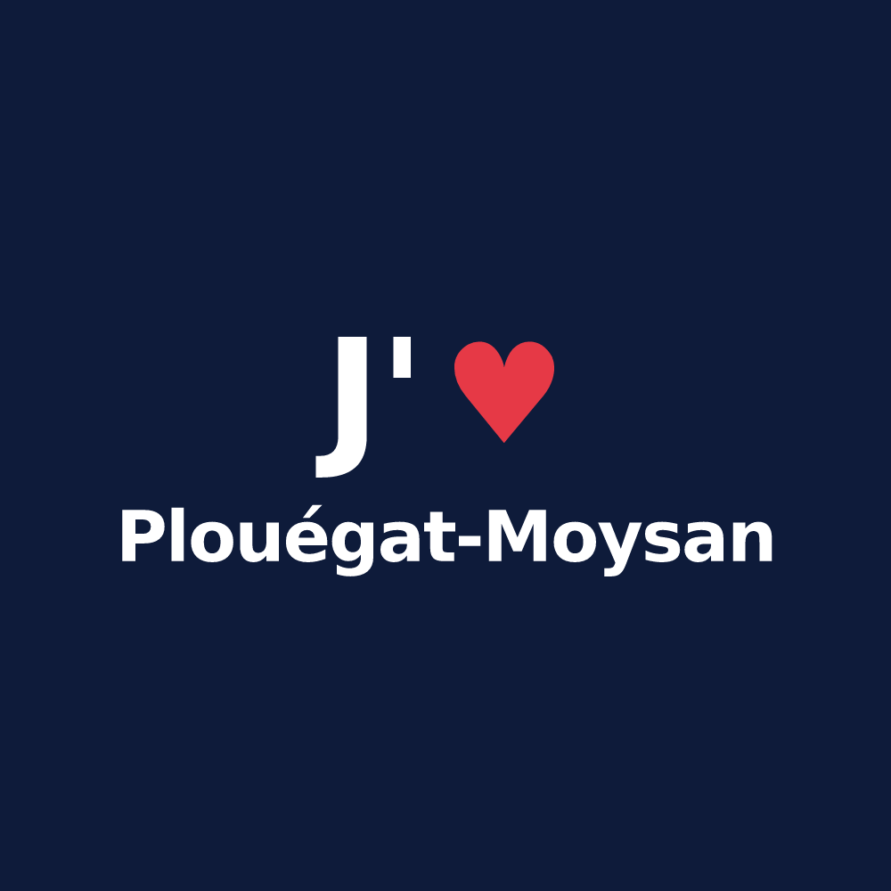 T-shirt personnalisé Plouégat-Moysan — design J'aime Plouégat-Moysan