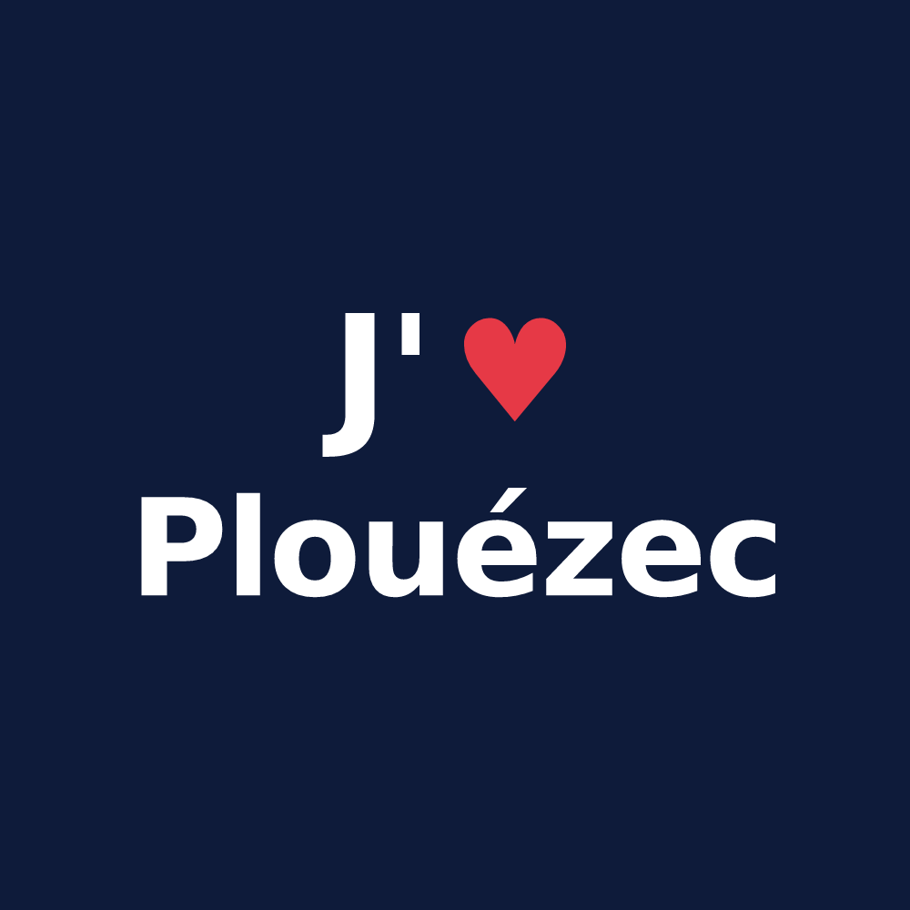 T-shirt personnalisé Plouézec — design J'aime Plouézec
