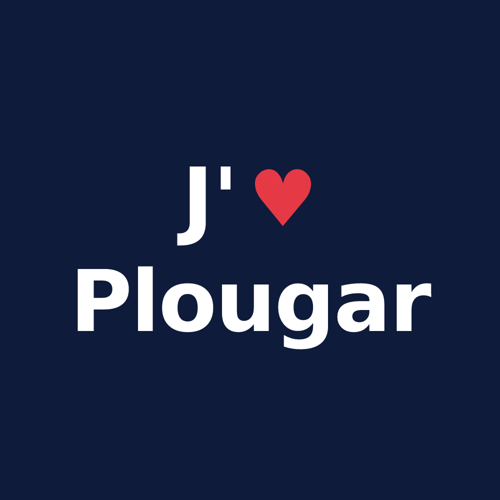 T-shirt personnalisé Plougar — design J'aime Plougar
