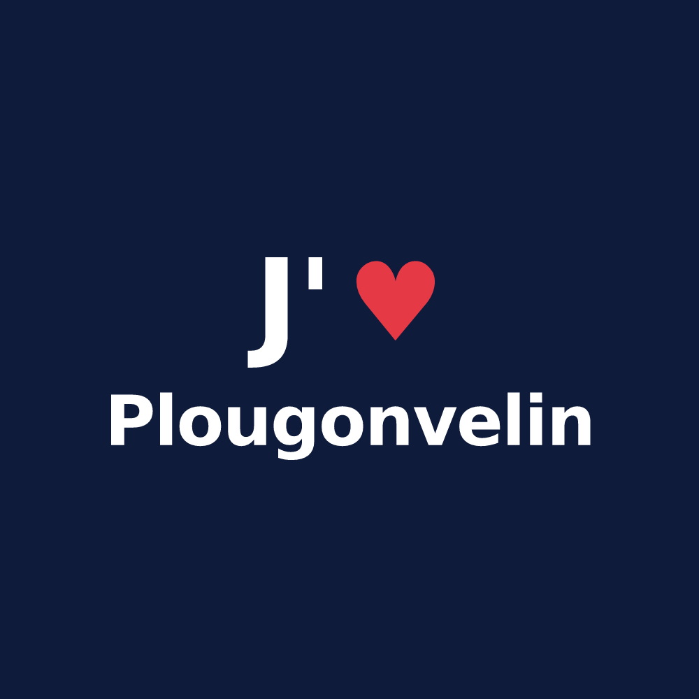 T-shirt personnalisé Plougonvelin — design J'aime Plougonvelin