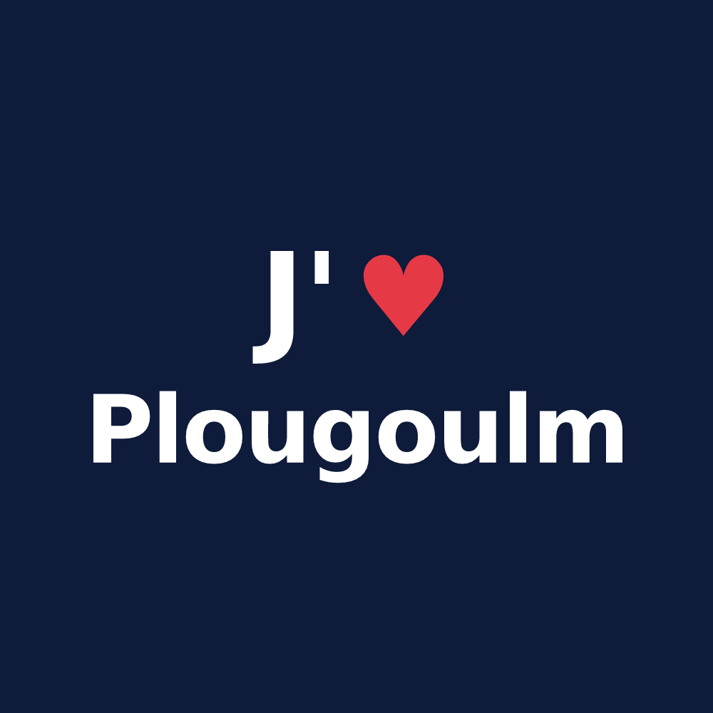 T-shirt personnalisé Plougoulm — design J'aime Plougoulm