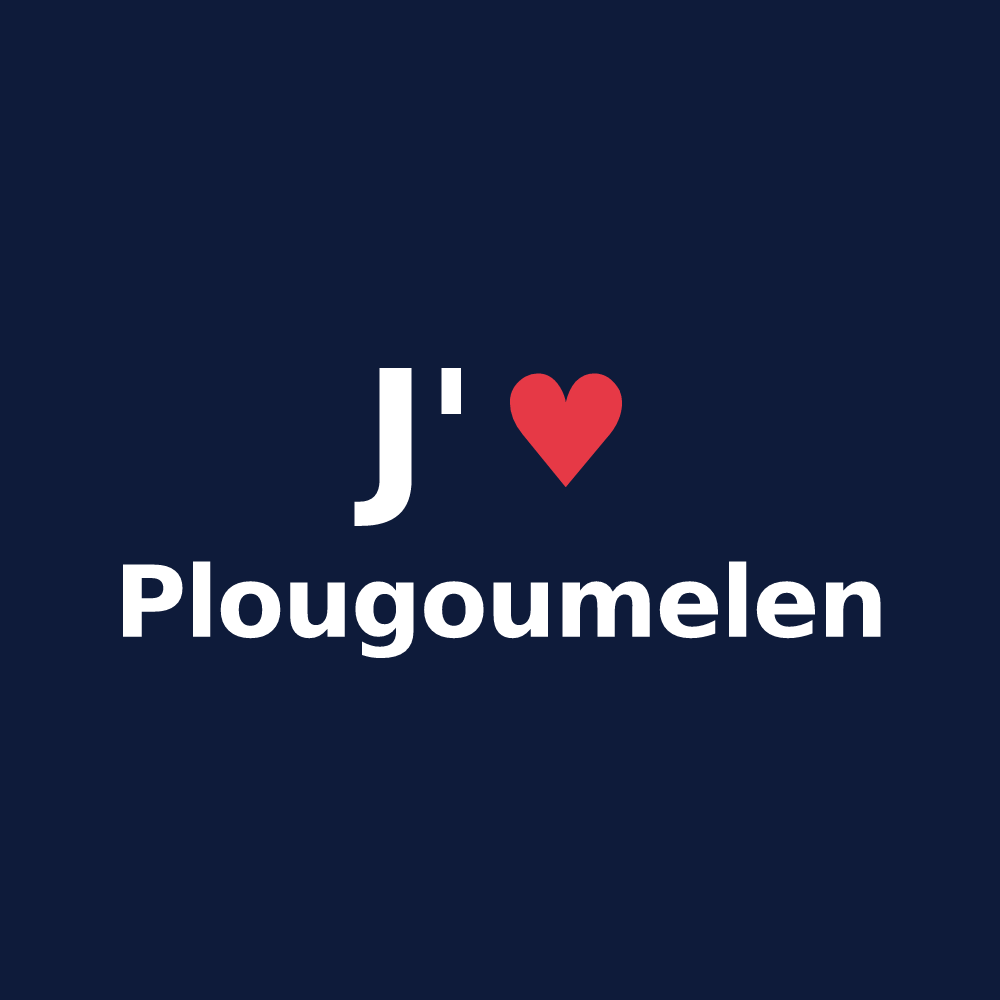 T-shirt personnalisé Plougoumelen — design J'aime Plougoumelen