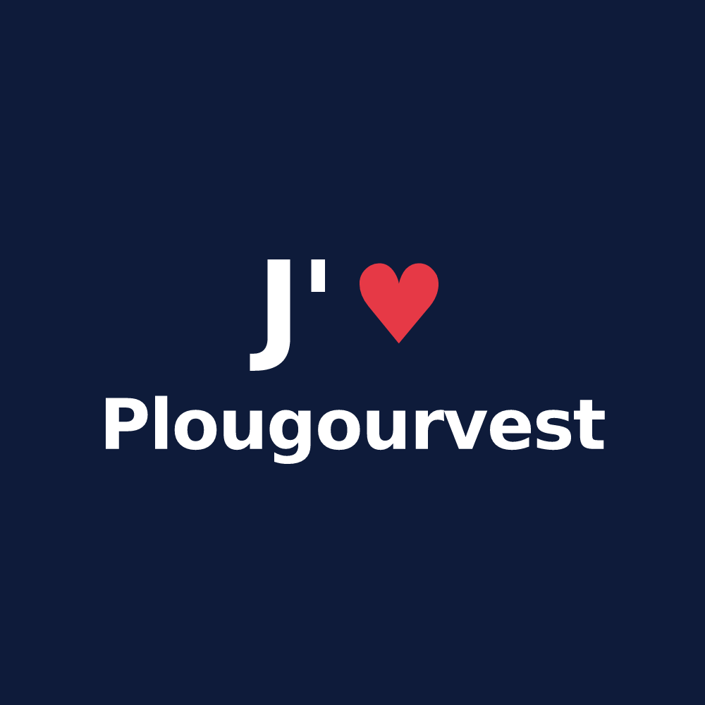 T-shirt personnalisé Plougourvest — design J'aime Plougourvest