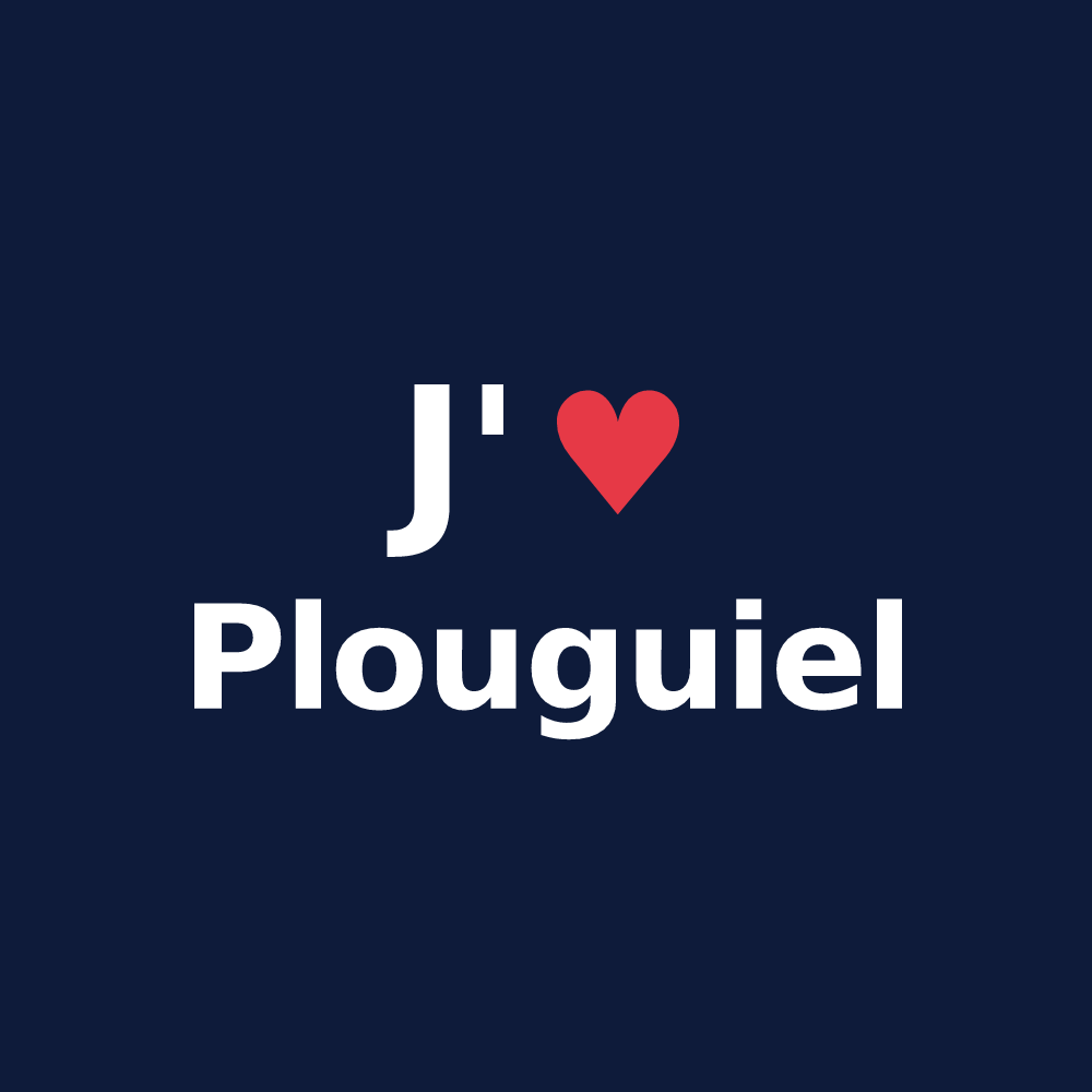 T-shirt personnalisé Plouguiel — design J'aime Plouguiel
