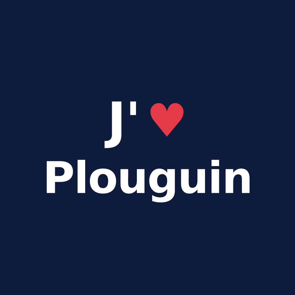 T-shirt personnalisé Plouguin — design J'aime Plouguin