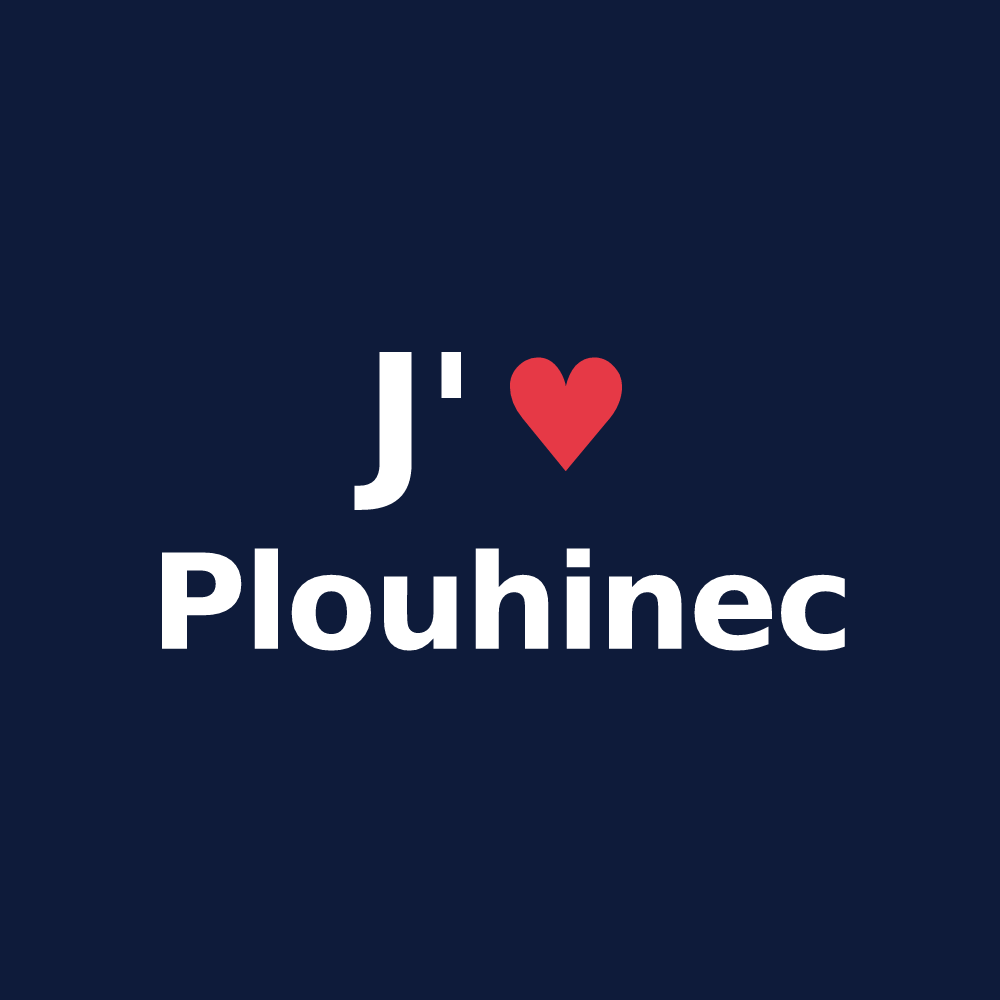 T-shirt personnalisé Plouhinec — design J'aime Plouhinec