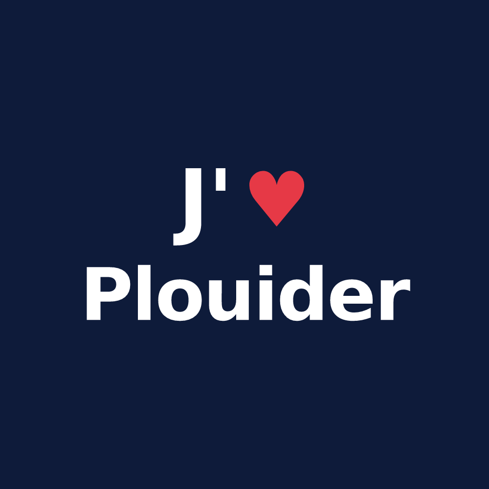 T-shirt personnalisé Plouider — design J'aime Plouider